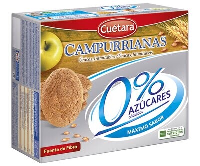 Galletas campurrianas 0% sin azúcares añadidos CUÉTARA 400 g.