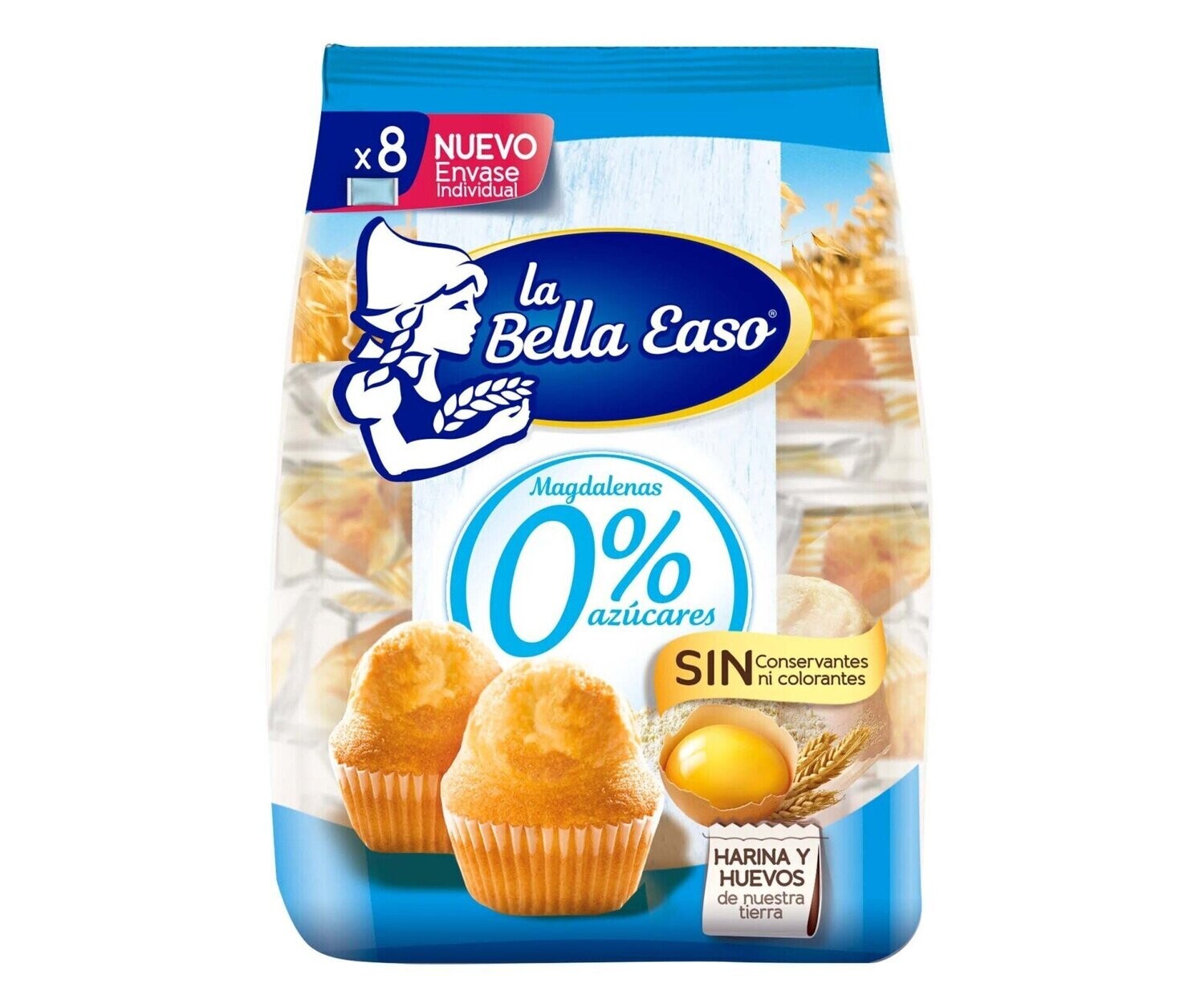 Magdalenas 0% azúcares LA BELLA EASO 232 g.