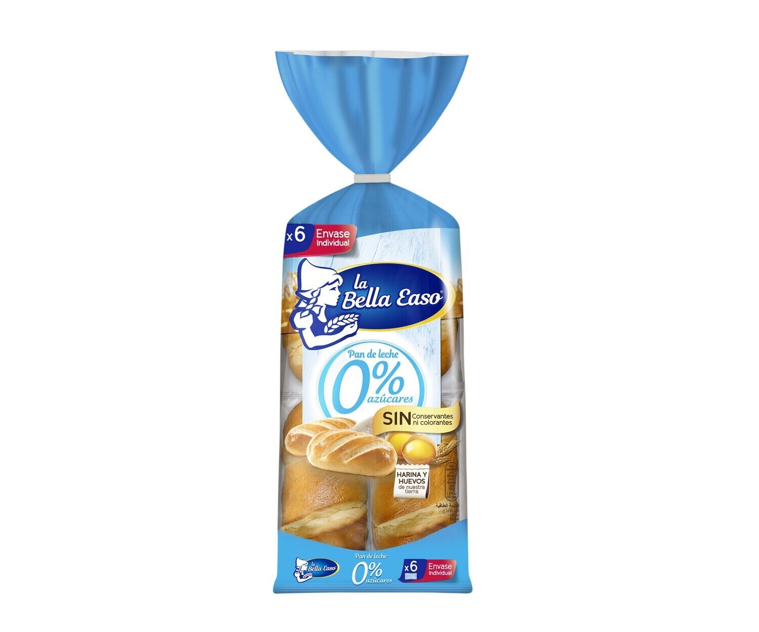 Pan de leche 0% azúcares añadidos LA BELLA EASO 6 uds. 210 g.