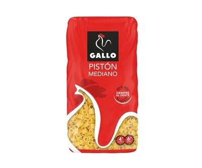 Pasta Pistón mediano GALLO paquete de 450 g.
