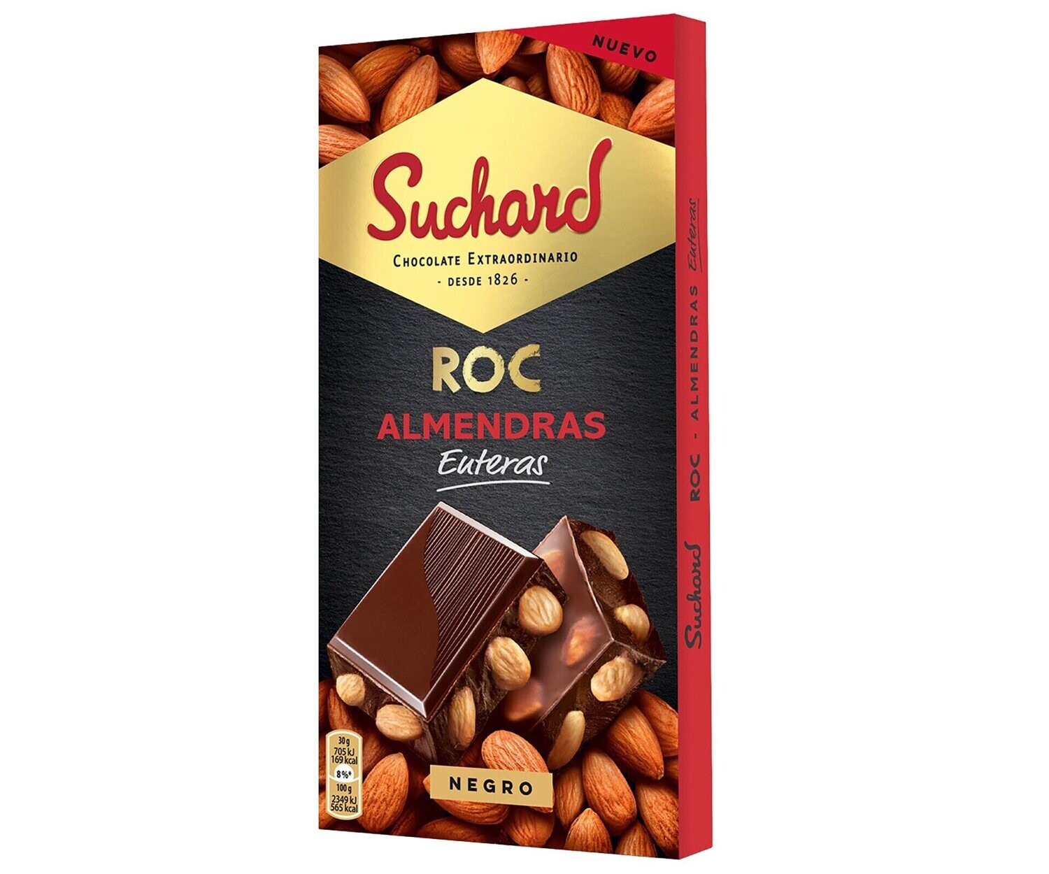 Chocolate negro con almendras SUCHARD 180 g.