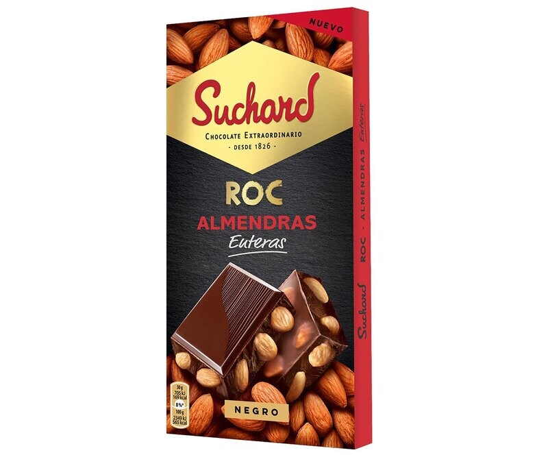 Chocolate negro con almendras SUCHARD 180 g.