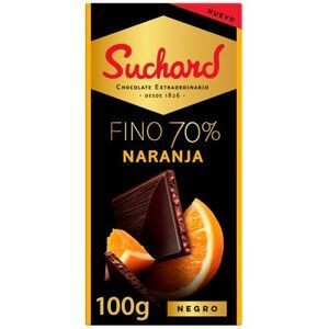 Chocolate negro 70% cacao con naranja SUCHARD 100 g.