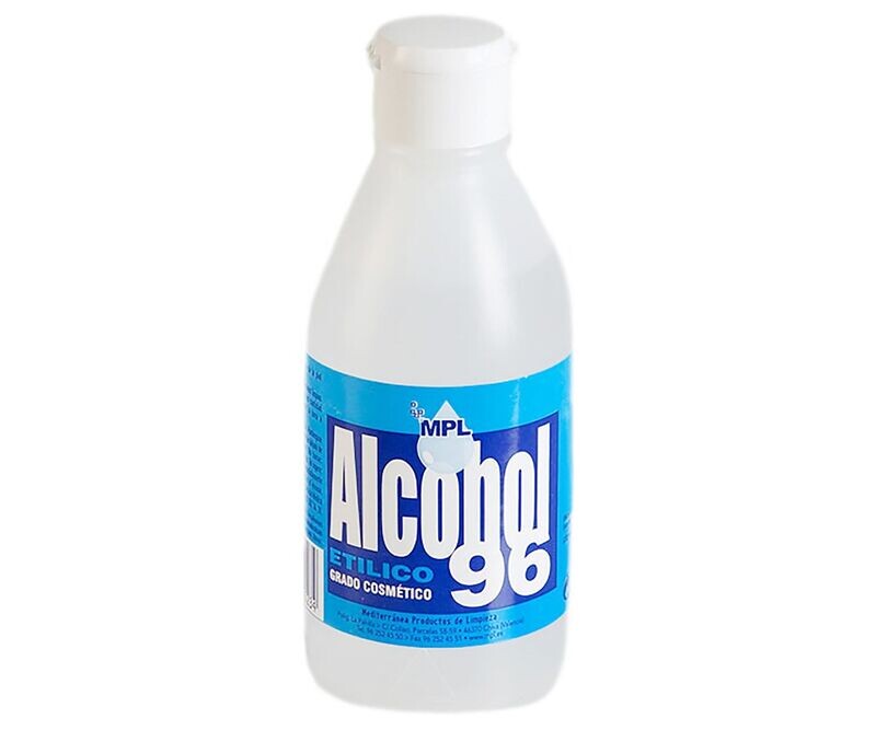 Alcohol cosmético 96º  250 ml.