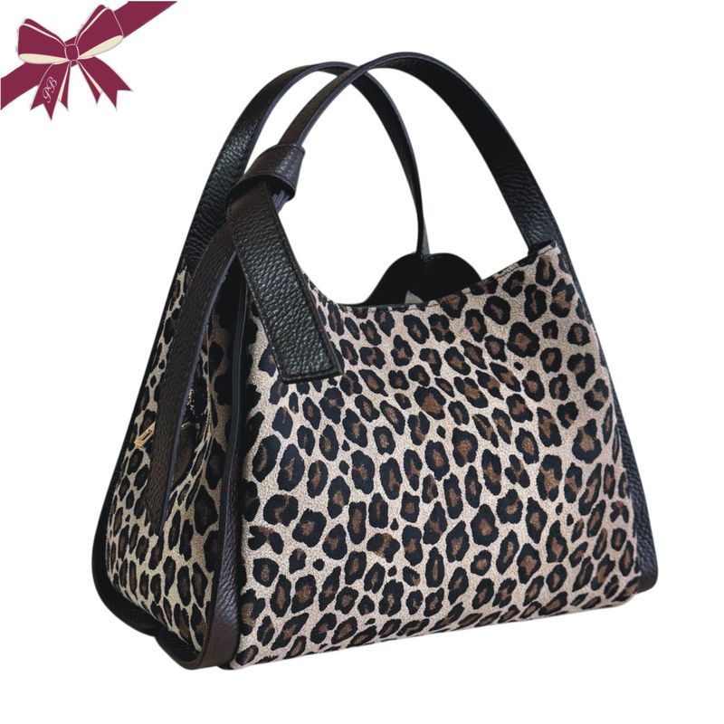 BORSA BAULETTO SUEDE STAMPATO