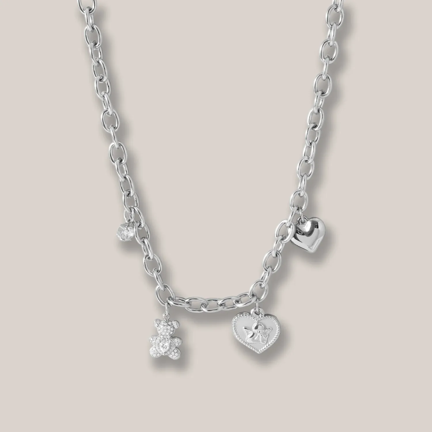 COLLANA CHARMY ANGELIC, COLORE: Argento