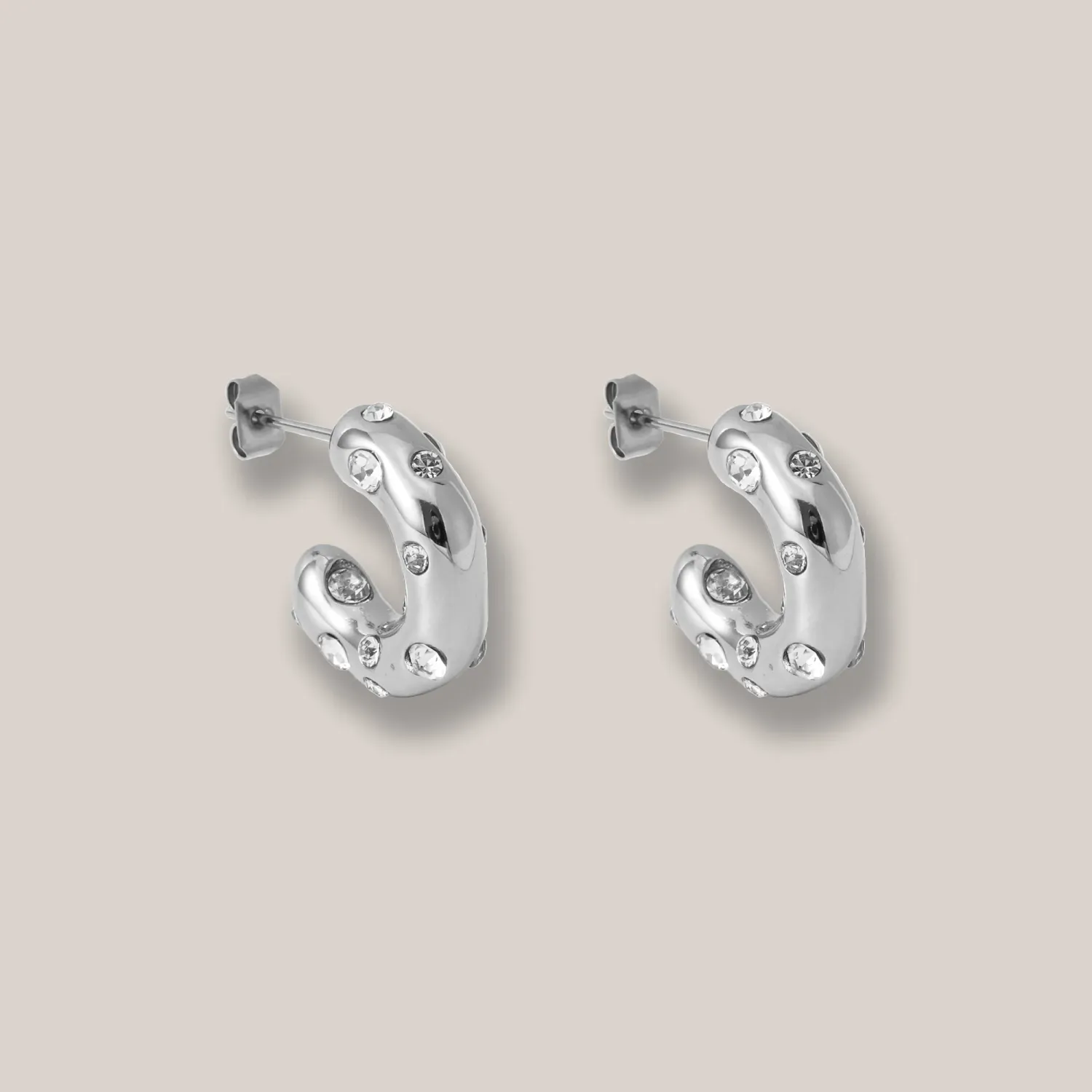ORECCHINI BRIGHT - WHITE, COLORE: Argento