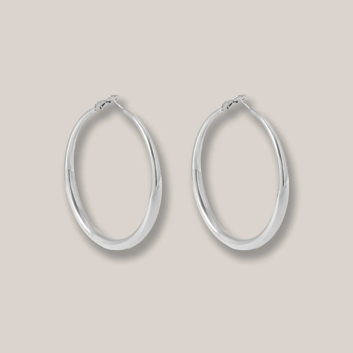 ORECCHINI CERCHIO SOFT, COLORE: Argento