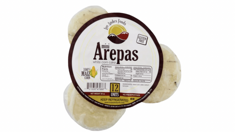 Arepas Plain Mini 12 Unidades 30oz LOS ANDES FOODS