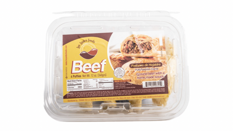 Pastel de Hojaldre Carne 4 Unidades 340gr LOS ANDES FOODS