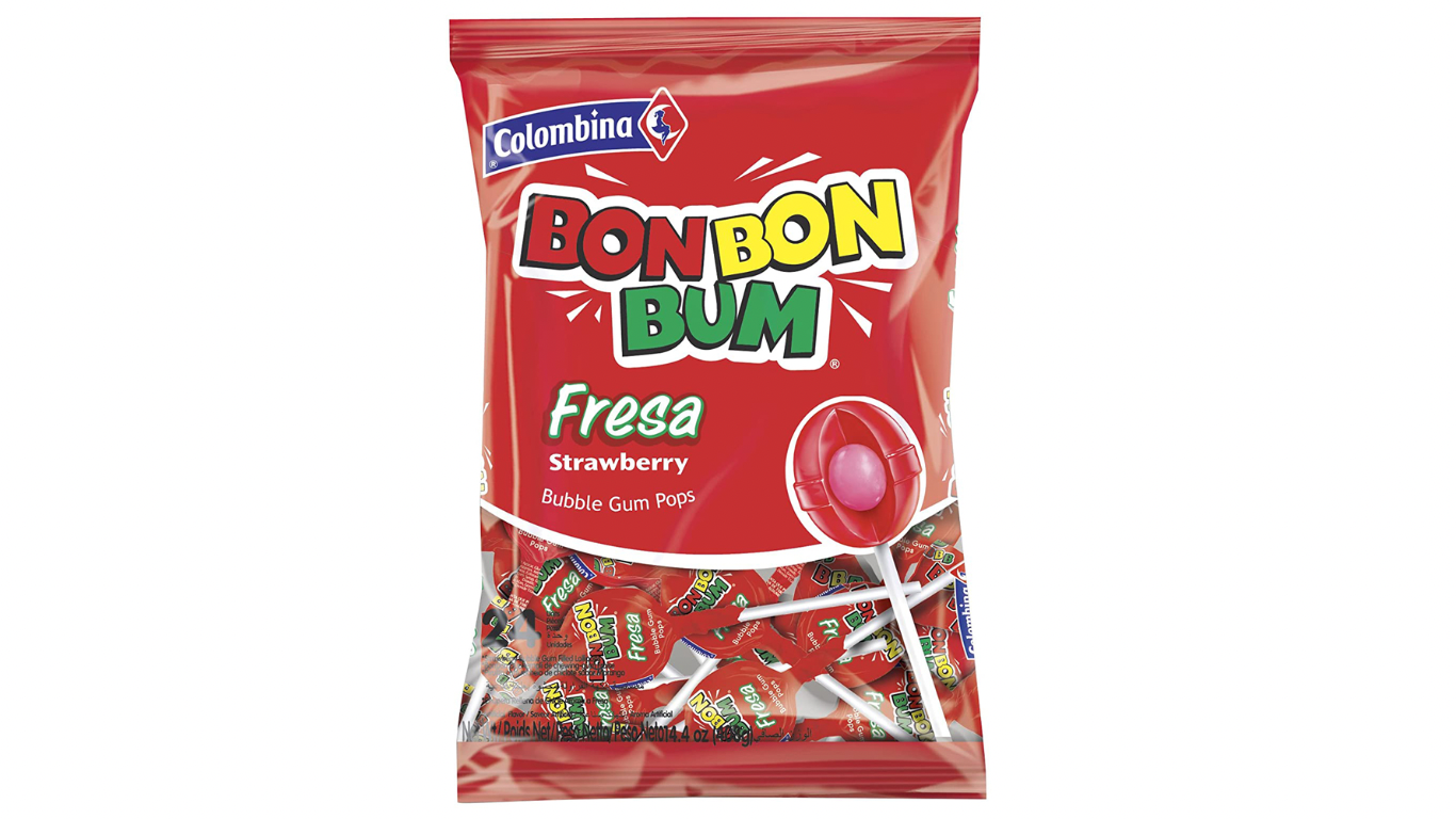 Bon Bon Bum Fresa 24 Unidades 408gr COLOMBINA