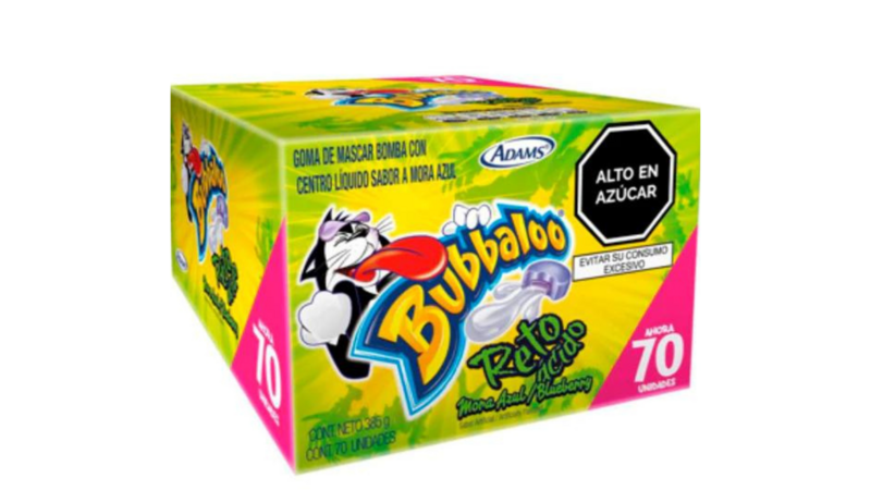 Bubbaloo Reto Acido 70 Unidades 385gr ADAMS