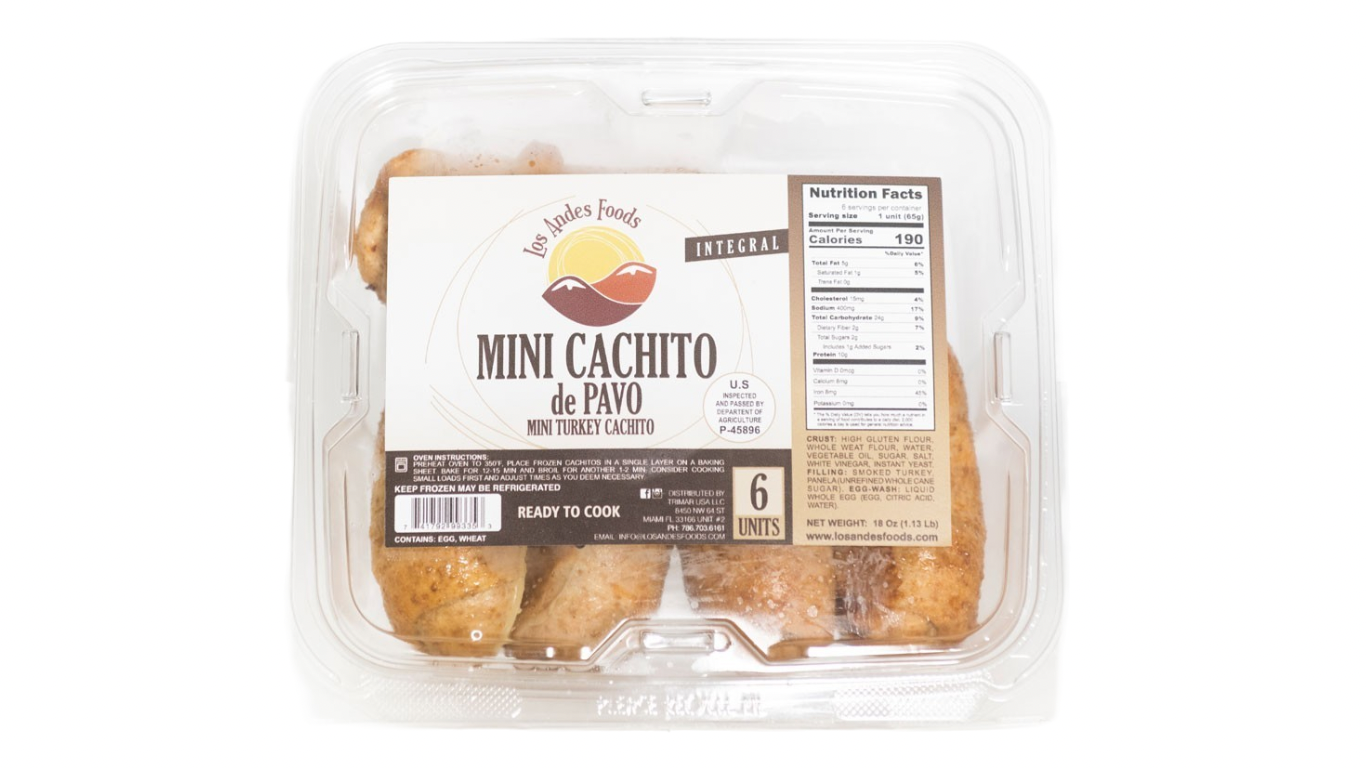 Mini Cachito De Pavo Integral 6 Unidades1.13lb LOS ANDES FOODS