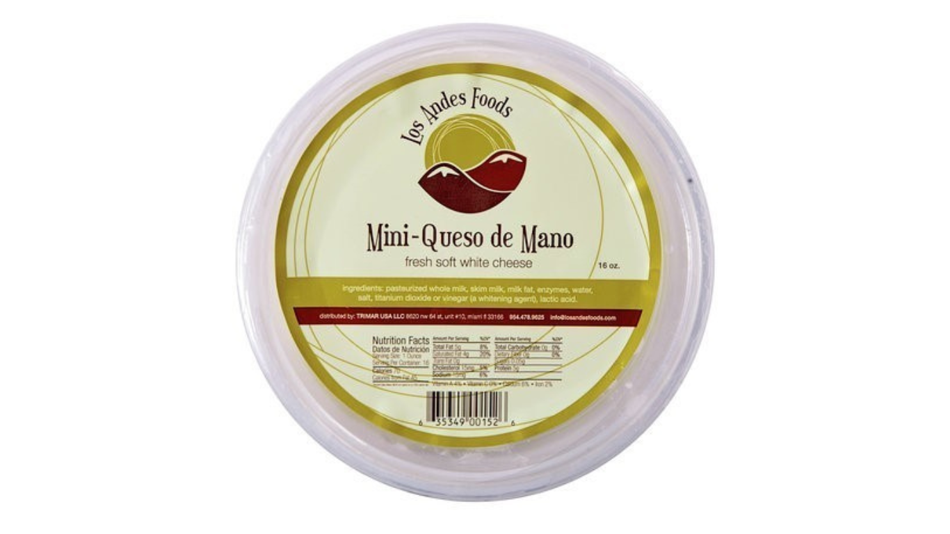 Mini Queso de Mano 16oz LOS ANDES FOODS