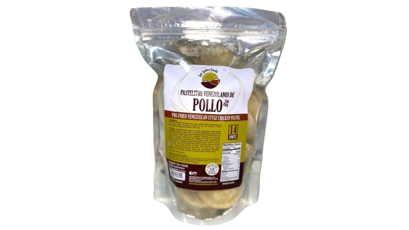 Pastelitos de Pollo con papa 14 Unidades 1.31lb LOS ANDES FOODS
