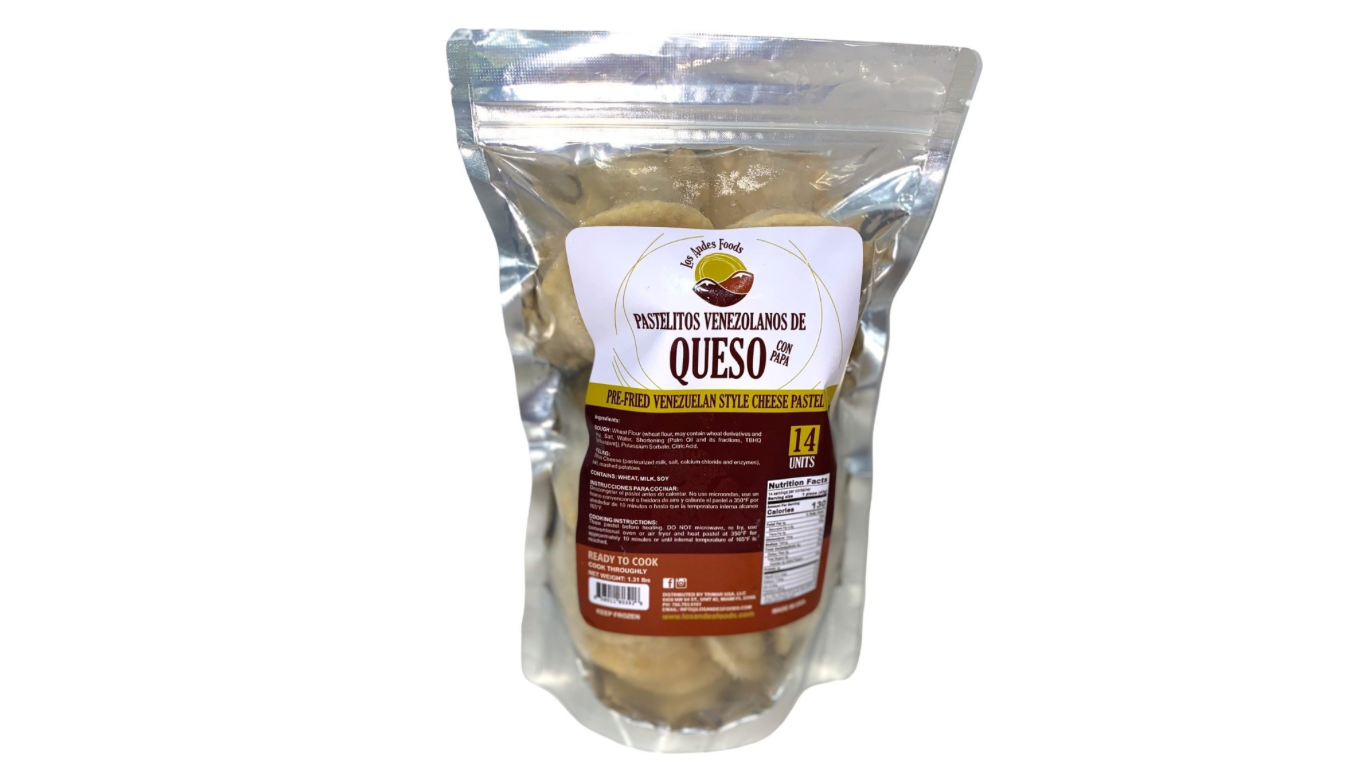 Pastelitos de Queso con Papa 14 Unidades 1.31lb LOS ANDES FOODS