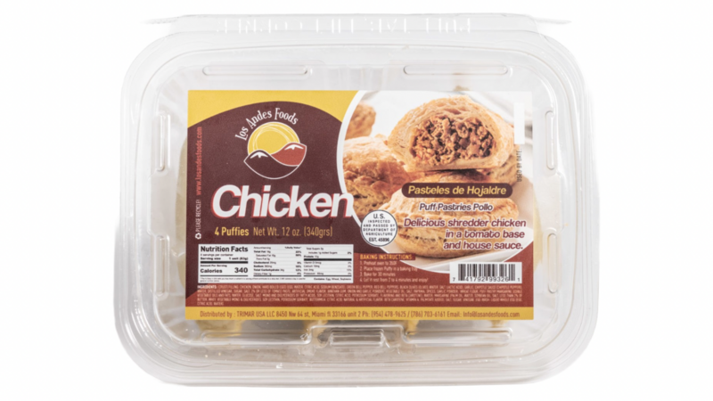 Pastel de Hojaldre Chicken 4 Unidades 340gr LOS ANDES FOODS