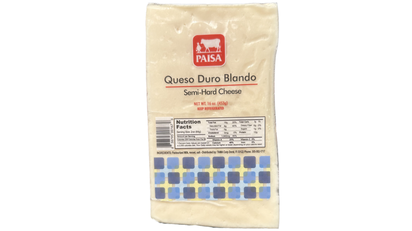 Queso Duro Blando 16oz PAISA