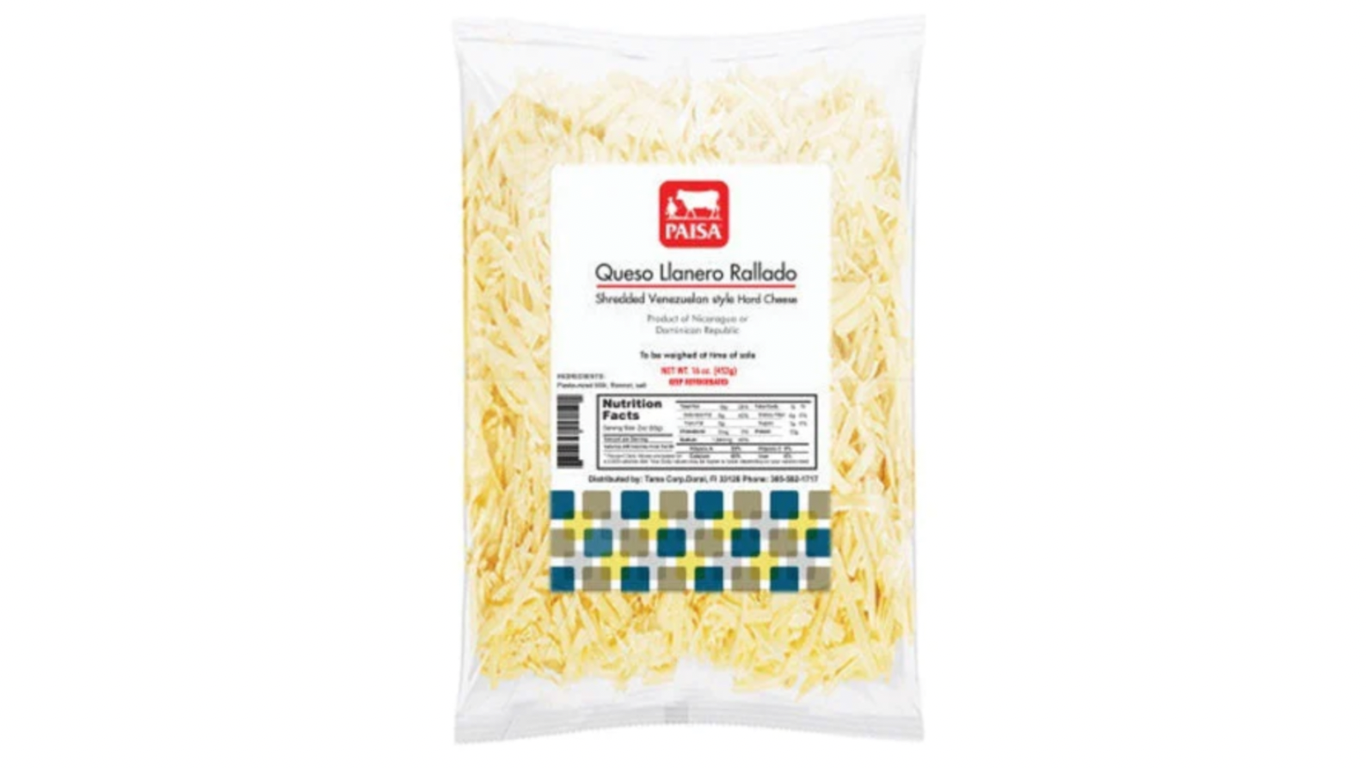 Queso Llanero Rallado 1lb PAISA