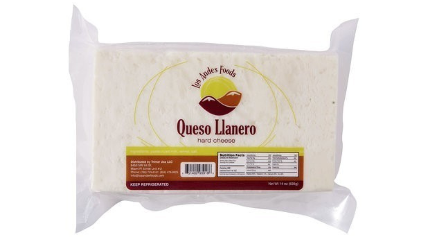 Queso Llanero Entero 14oz LOS ANDES FOODS