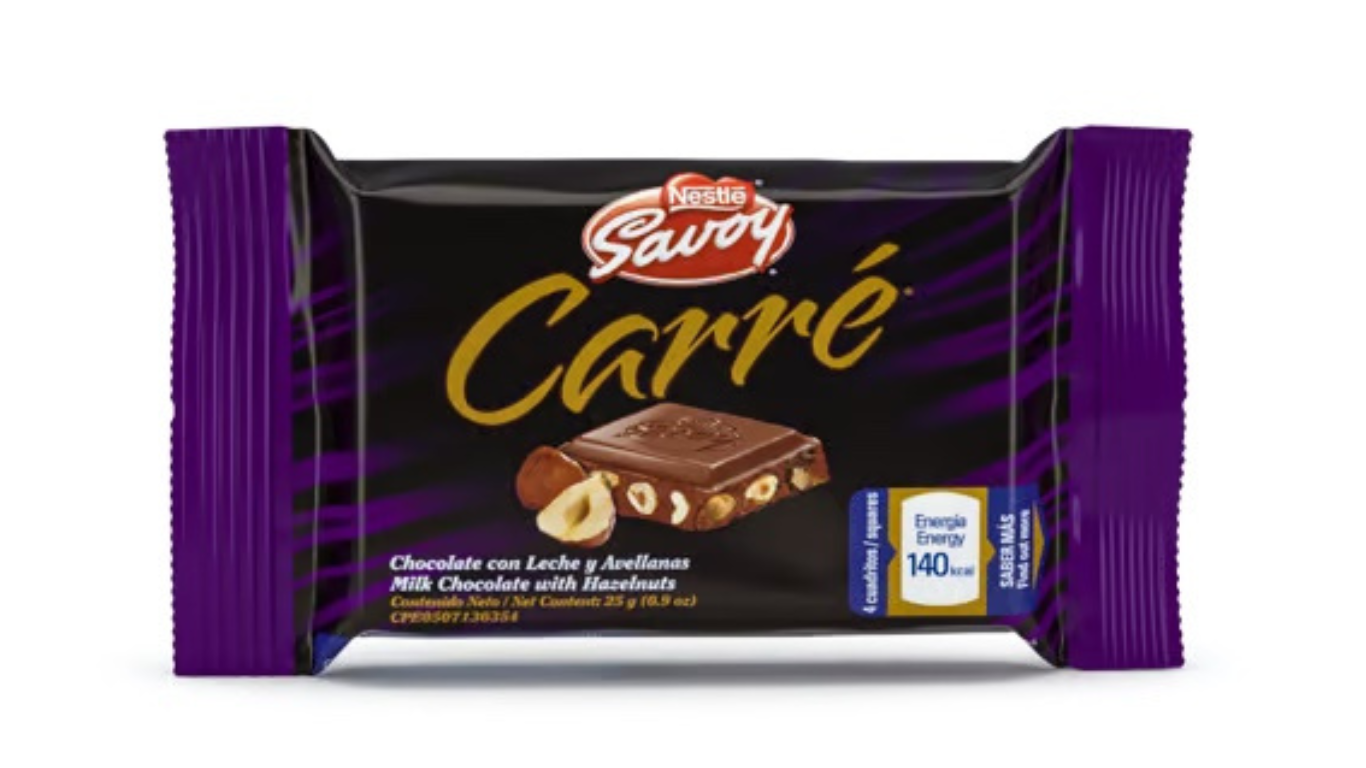 Savoy Carre Avellanas (Mini) Unidad 25gr