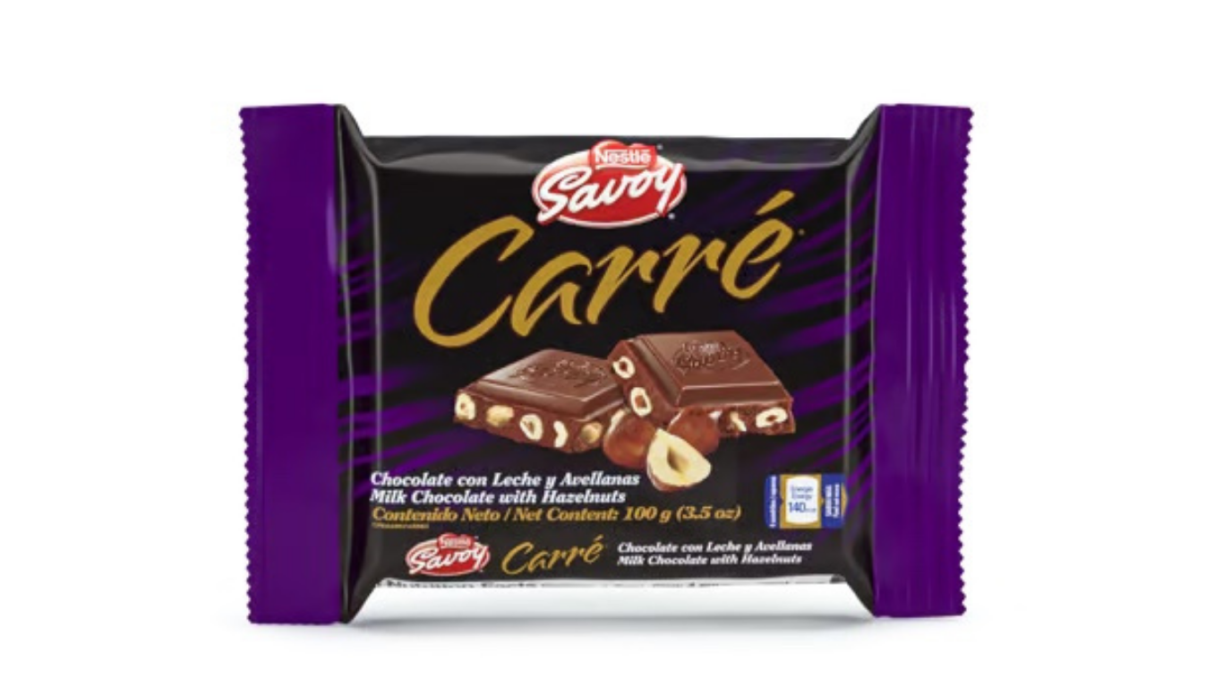 Savoy Carre Avellanas 100gr Unidad