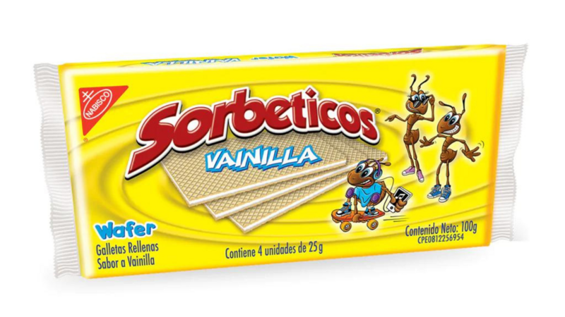 Sorbetico Vainilla 4 Unidades 100gr NABISCO