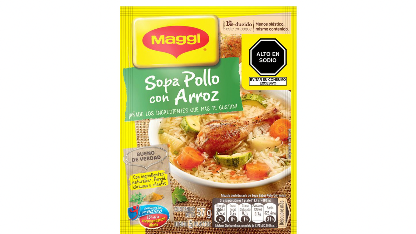 Sopa De Pollo Con Arroz 57gr MAGGI