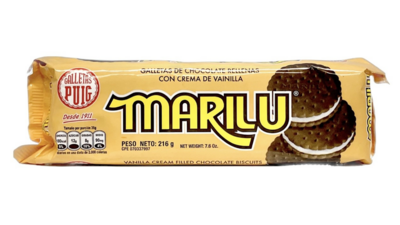Galleta Marilu Chocolate Rellena Con Crema De Vainilla 216gr