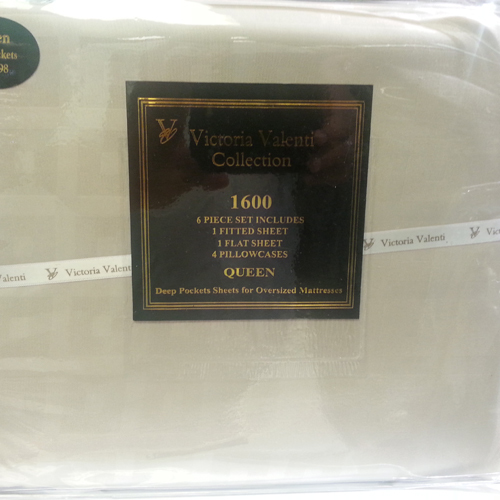 1600 count Victoria Valenti 6pc Sheet Set with FREE SHIPPING