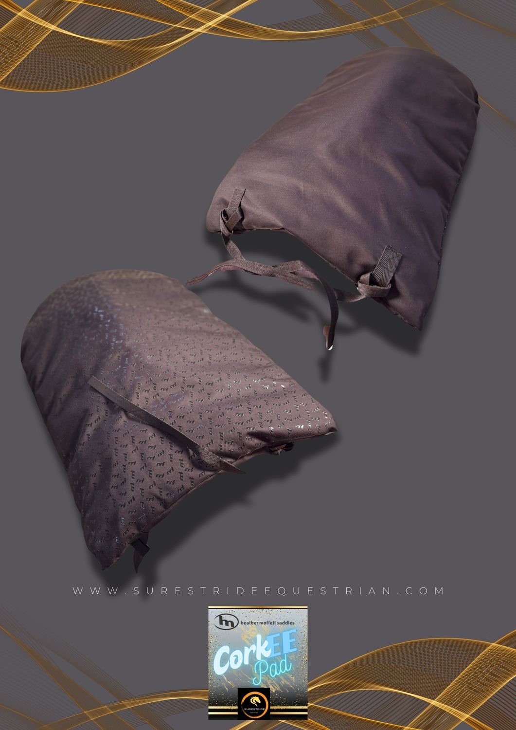 Tapis De Selle Correcteur Heather Moffett CorkEE – Modèle Noir