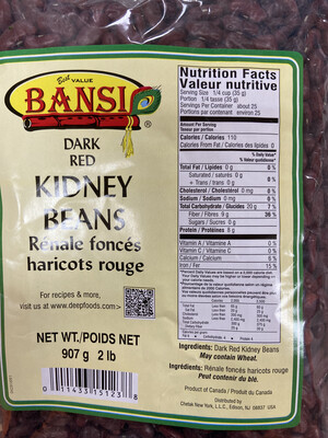 Bansi Dark red kidney Beans 2lb