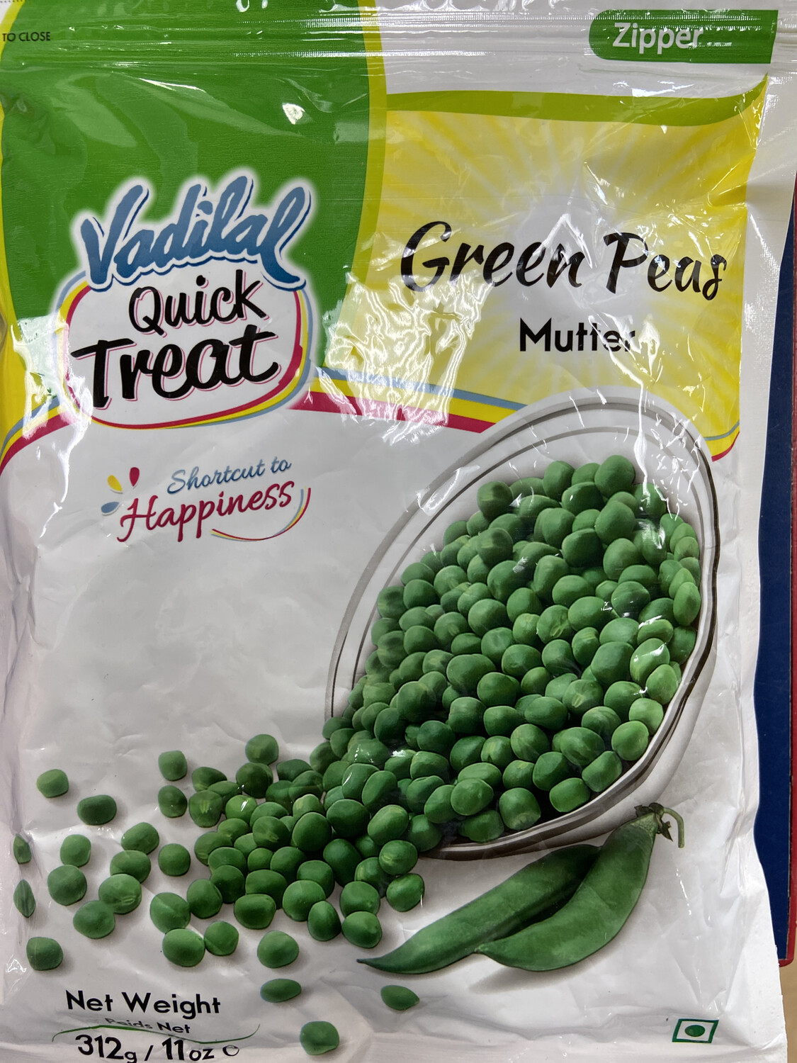 Vadilal Green Peas (Mutter) Frz 312g