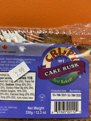 Crispy Cake Rusk 350g