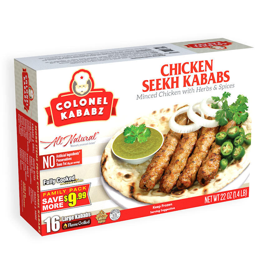 Colonel Kababz Chicken Seekh Kabab 312g