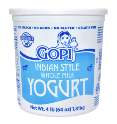 Gopi Whole Milk Yogurt 4lb