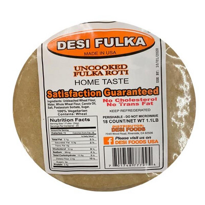 Desi Uncooked Fulka 18ct