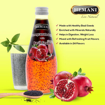 Hemani Pomegranate - Basil Seed Drink 290 ml