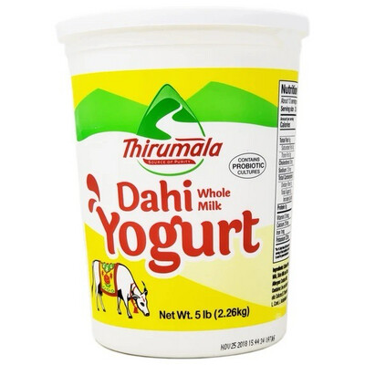 Thirumala Dahi Whole Milk Yogurt 5Lb