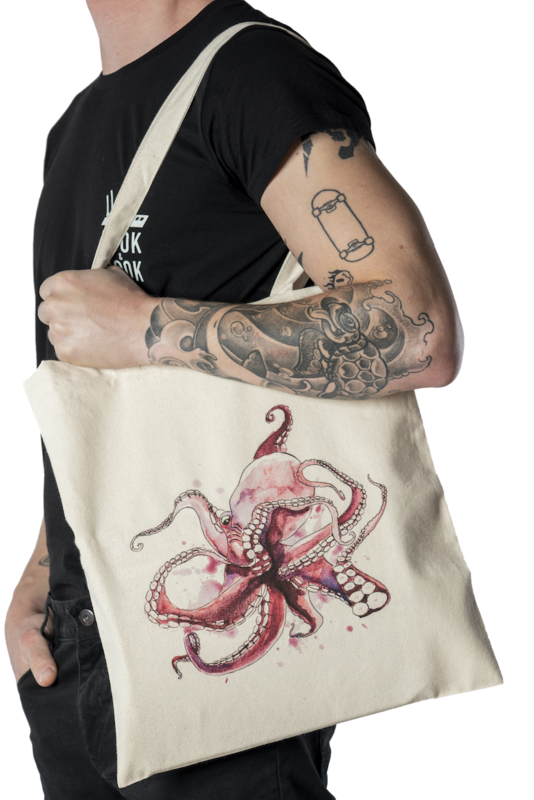Canvas Bag Hook and Cook Octopus