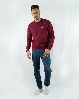 Crewneck Sweater "Application" Bordeaux