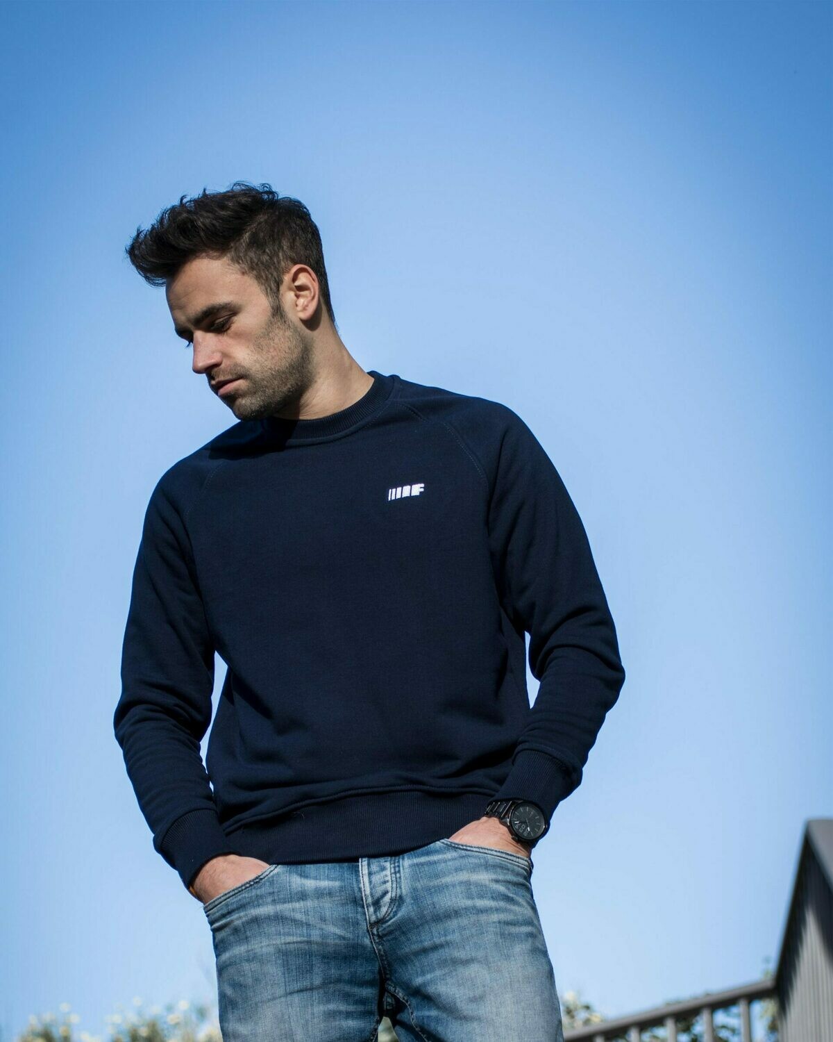 Crewneck Sweater "Application" Navy