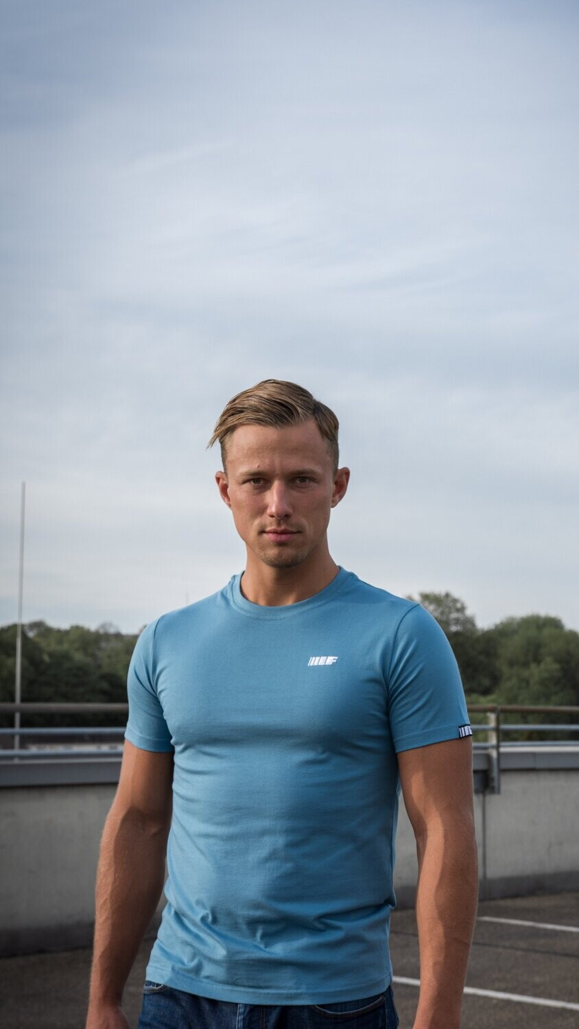 T-Shirt "Stick" - STEELBLUE