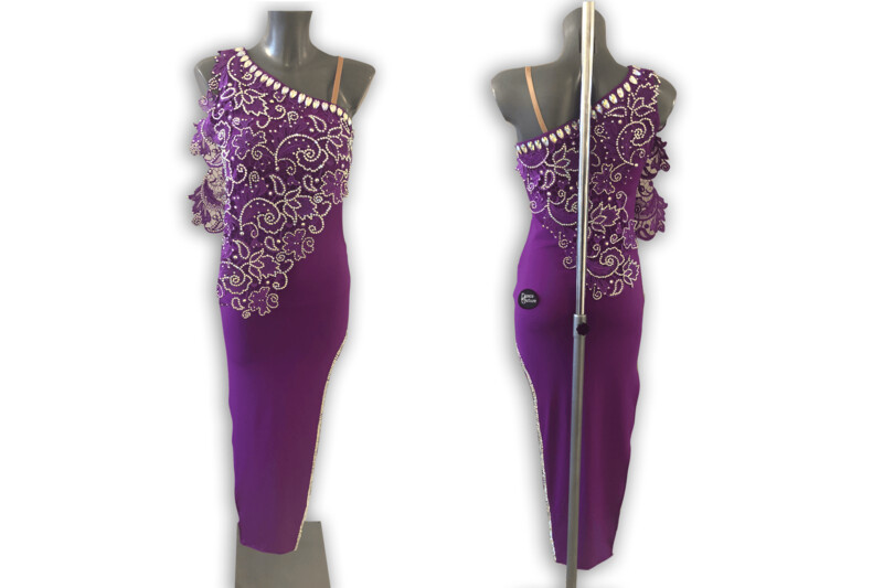 Hot Magenta Guipure Latin Dress