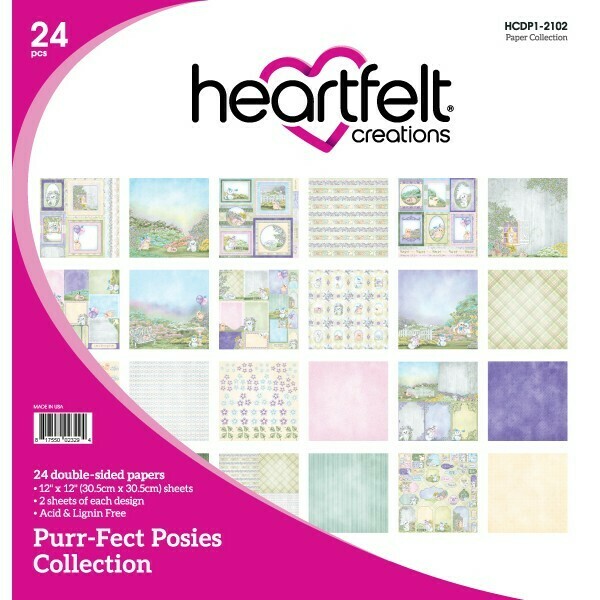 Heartfelt Creations - Purr-Fect Posies 12 x 12   Collection