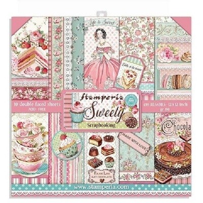 Stamperia - Sweety Collection - 12&quot; x 12&quot;  Papers - 10 Sheets - SBBL78