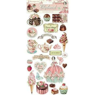 Stamperia - Sweety Collection - Chipboard Set - 6" x 12" - 27 pieces