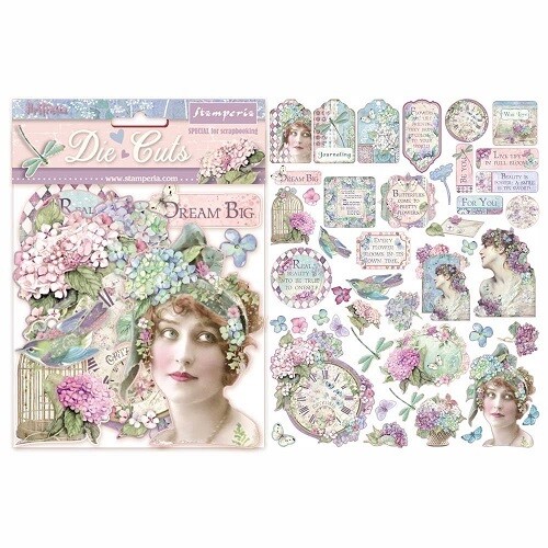 Stamperia - Hortensia Collection - Die Cut Chipboard 45Pcs