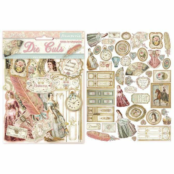 Stamperia - Princess Collection - Die Cuts - Chipboard -  47Pcs