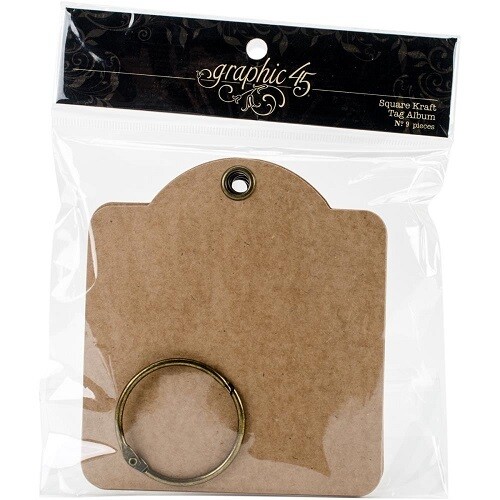 Graphic 45 - Staples - Tags - Square Kraft - G4501281 - 9 pcs